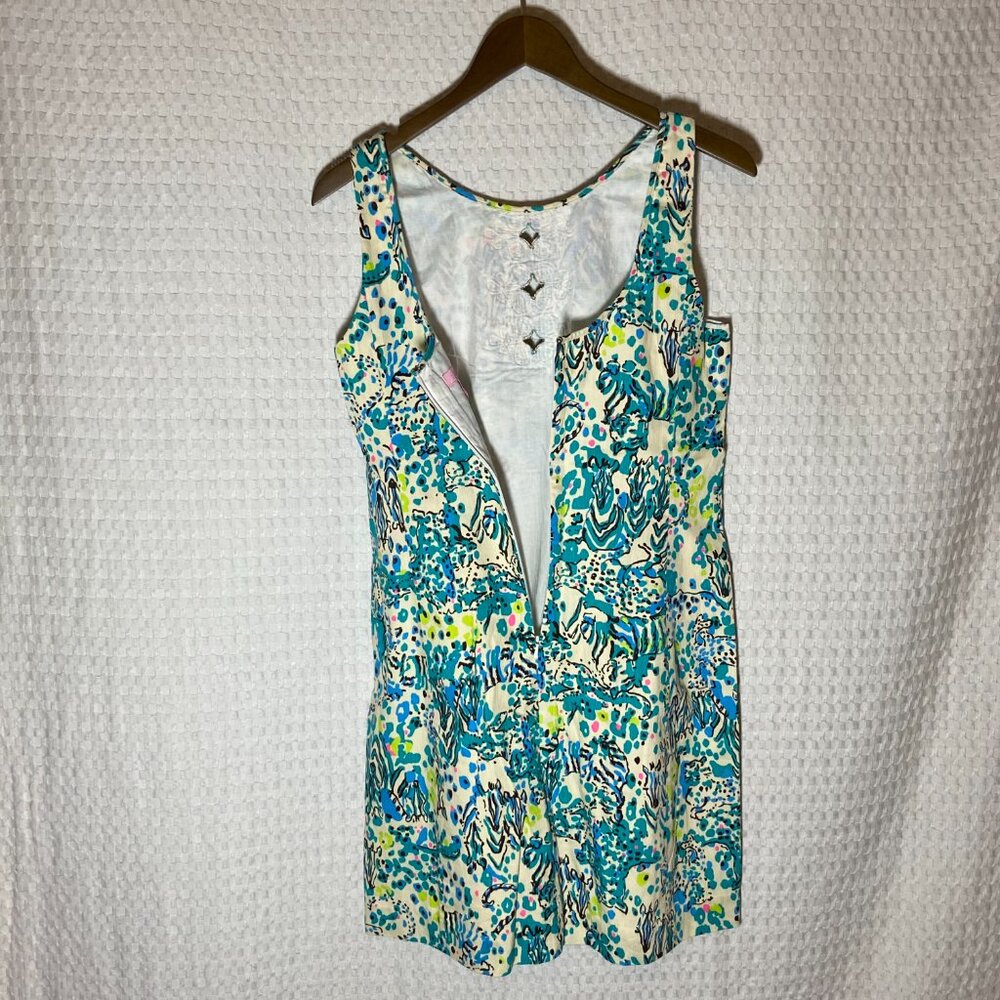 Lilly Pulitzer Dress Ember Shift Sea Oat Escapades In The Everglad Women Sz 8 - Picture 4 of 14